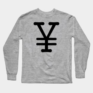 "¥" Yen/Yuan Sign Currency Symbol JPY CNY Renminbi RMB Money Long Sleeve T-Shirt